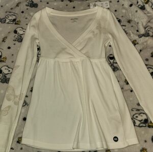 Hollister Butterfly Babydoll Top NWT